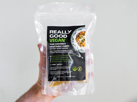 Really Good Vegan Thai Coconut Vegetable Curry with Red and Black Rice Kit