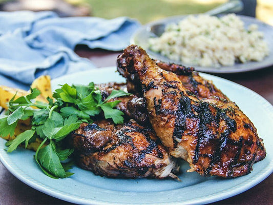 Grilled Huli Huli Hawaiian BBQ 1/2 Chicken Dinner Kit for 2