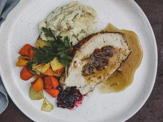 Individual Thanksgiving Sliced Roast Turkey Breast Dinner