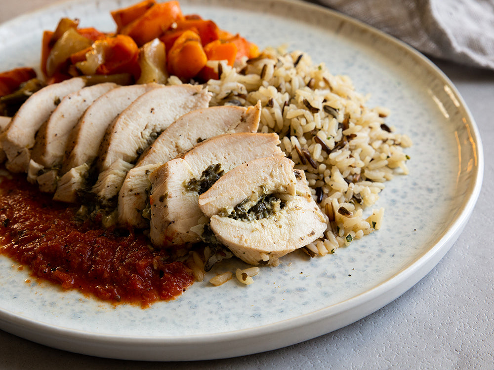 Spinach, Apple and Brie Stuffed Chicken Breast  Dinner Kit
